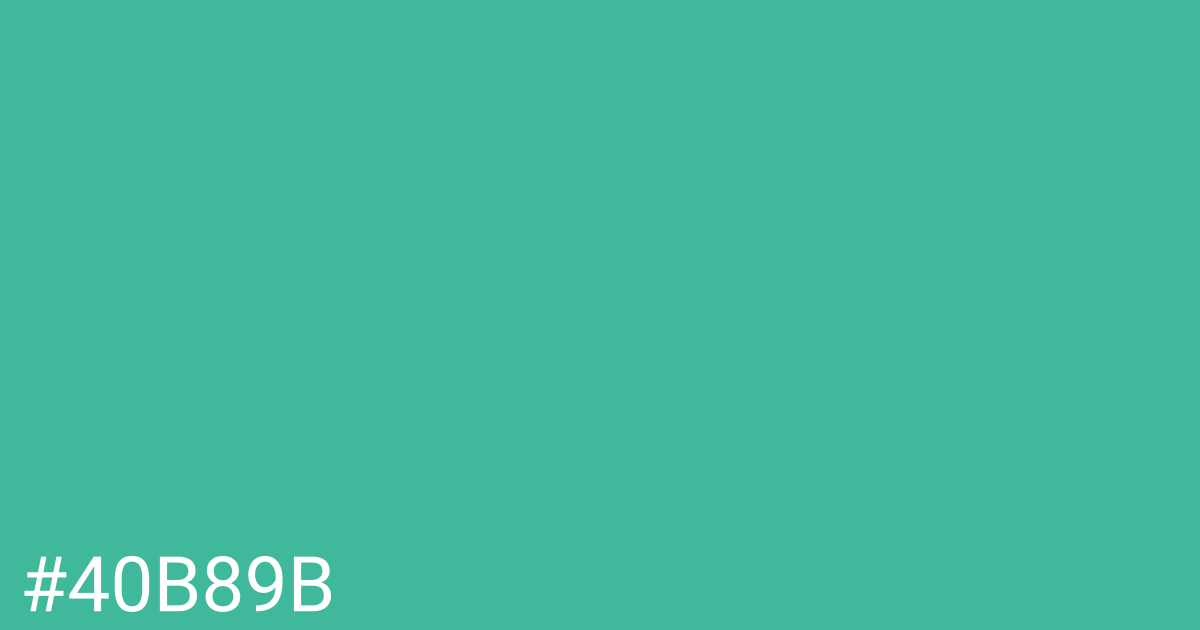 Hex color #40b89b graphic