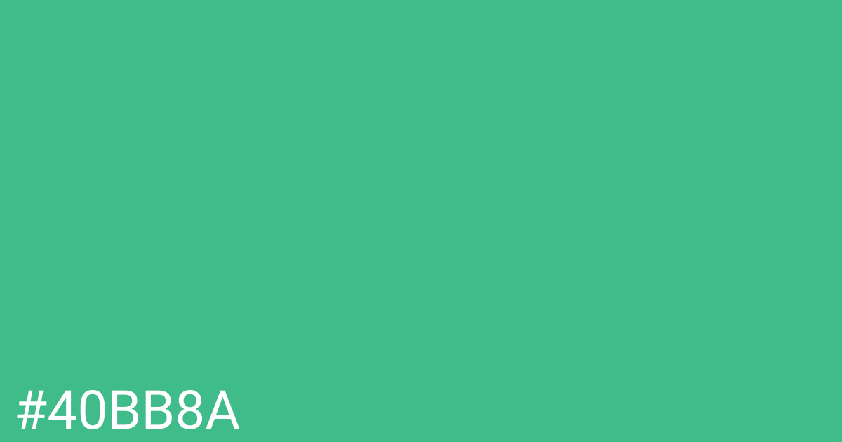 Hex color #40bb8a graphic