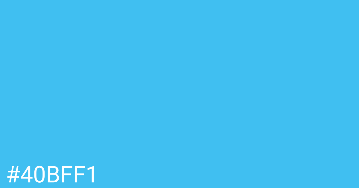 Hex color #40bff1 graphic
