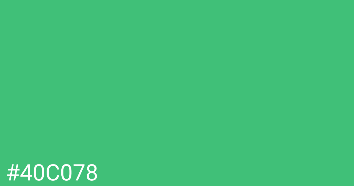 Hex color #40c078 graphic