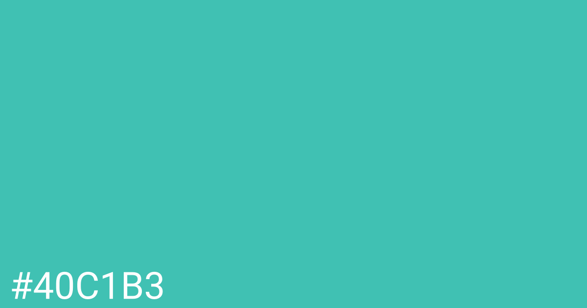 Hex color #40c1b3 graphic