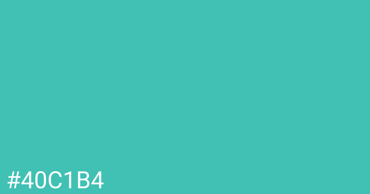 Hex color #40c1b4 graphic