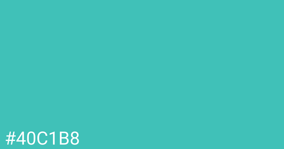 Hex color #40c1b8 graphic