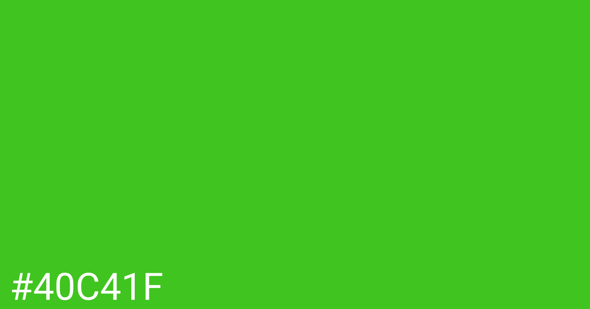 Hex color #40c41f graphic