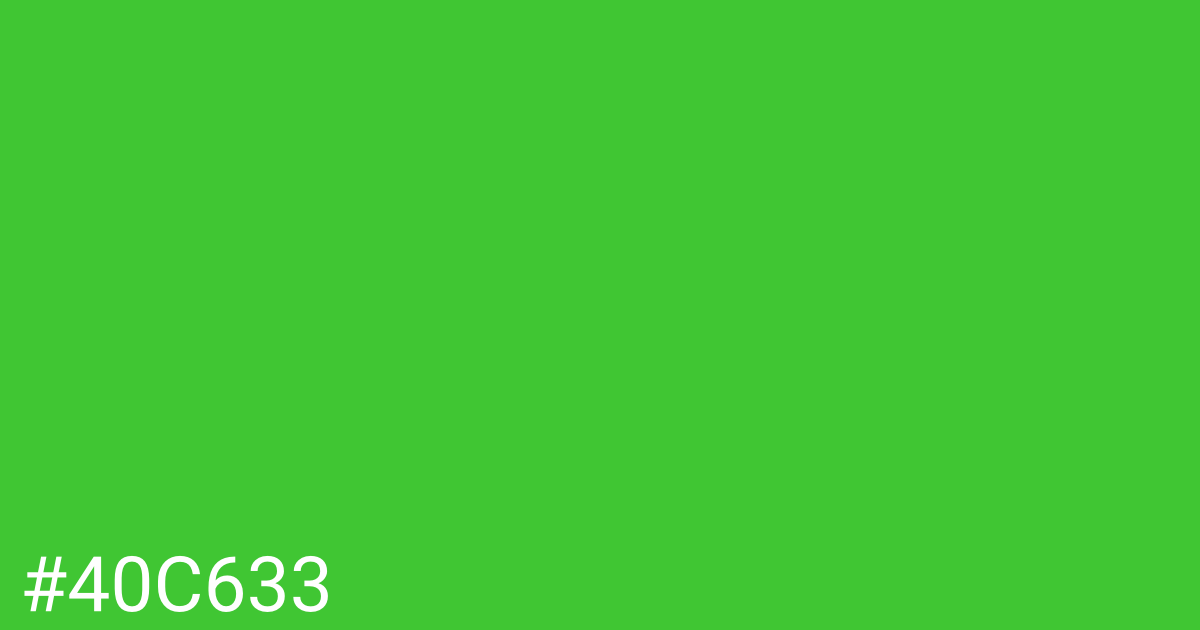 Hex color #40c633 graphic