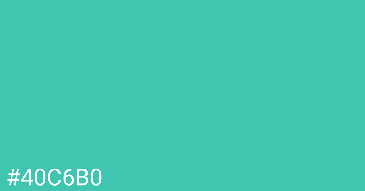 Hex color #40c6b0 graphic