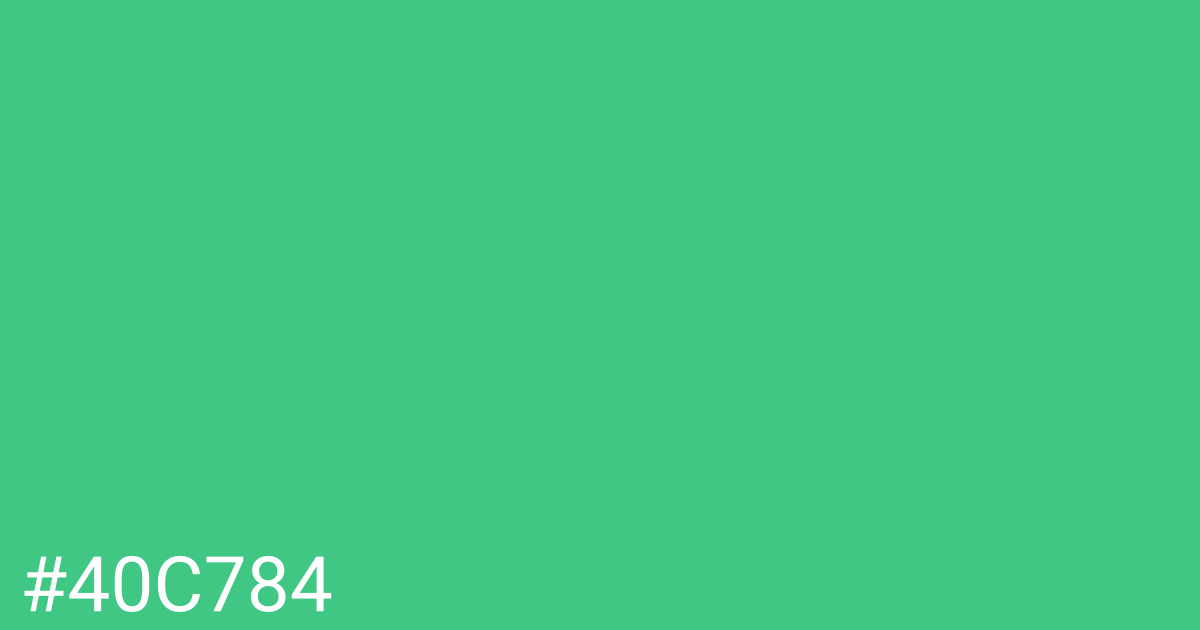 Hex color #40c784 graphic