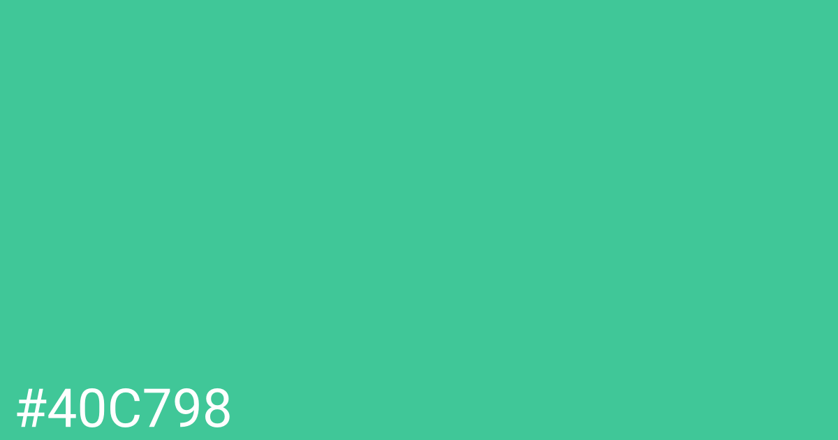 Hex color #40c798 graphic