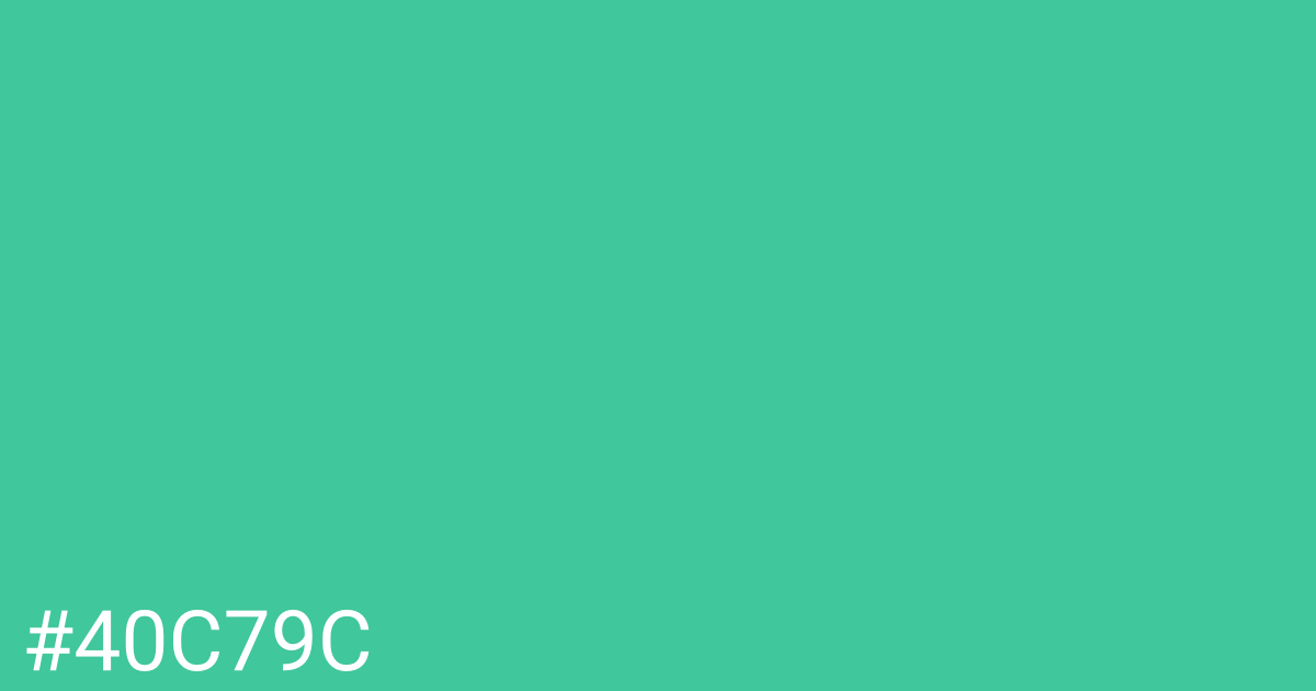 Hex color #40c79c graphic