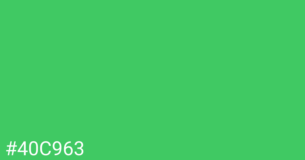 Hex color #40c963 graphic