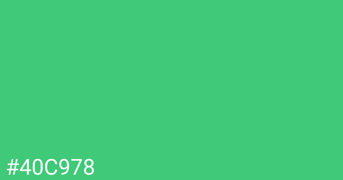 Hex color #40c978 graphic