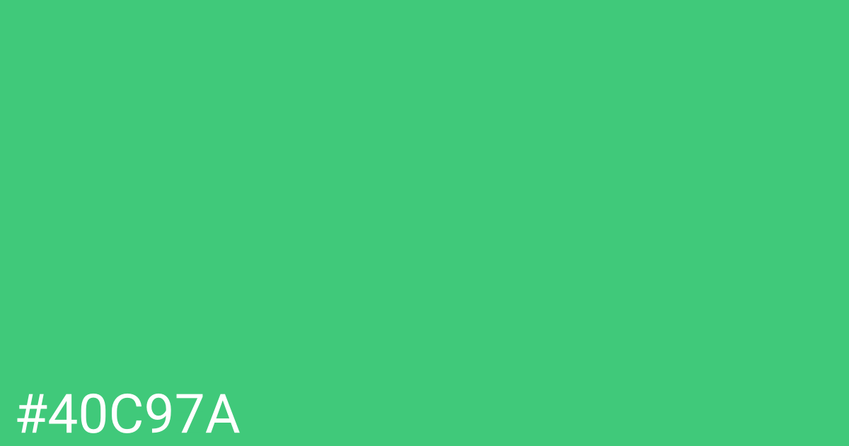 Hex color #40c97a graphic