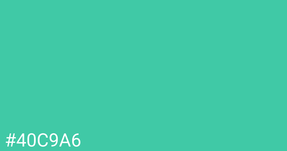 Hex color #40c9a6 graphic