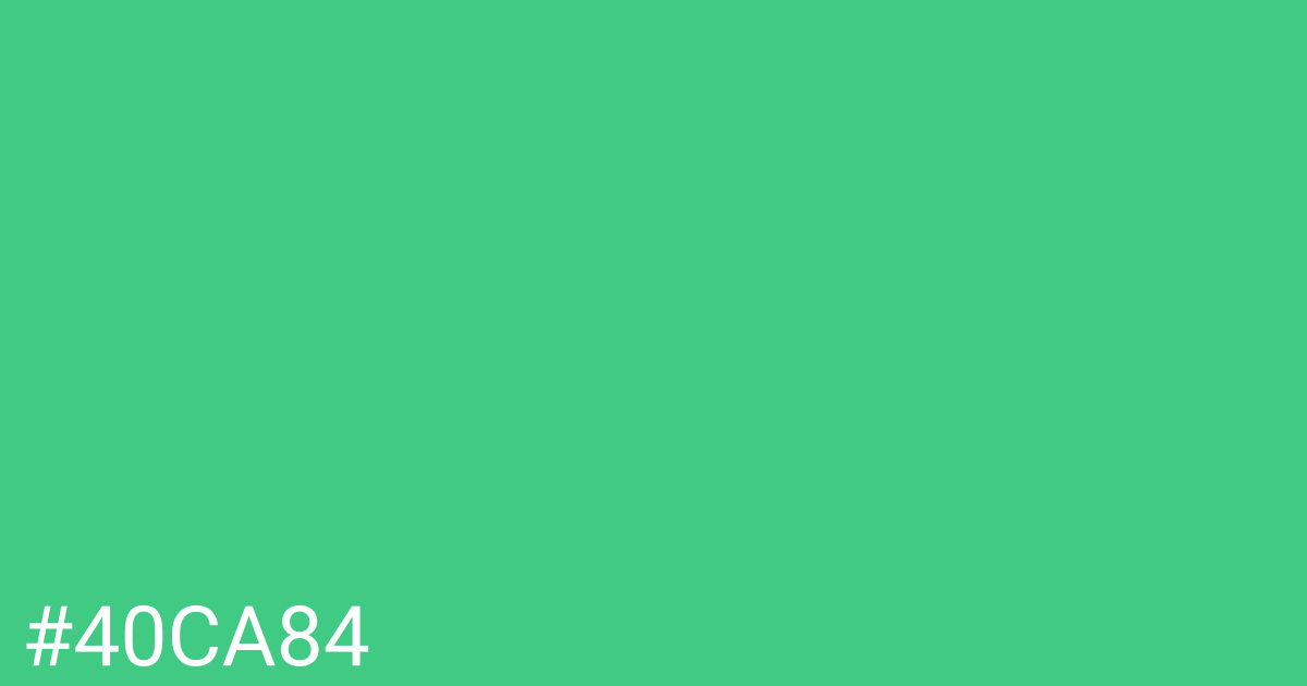 Hex color #40ca84 graphic