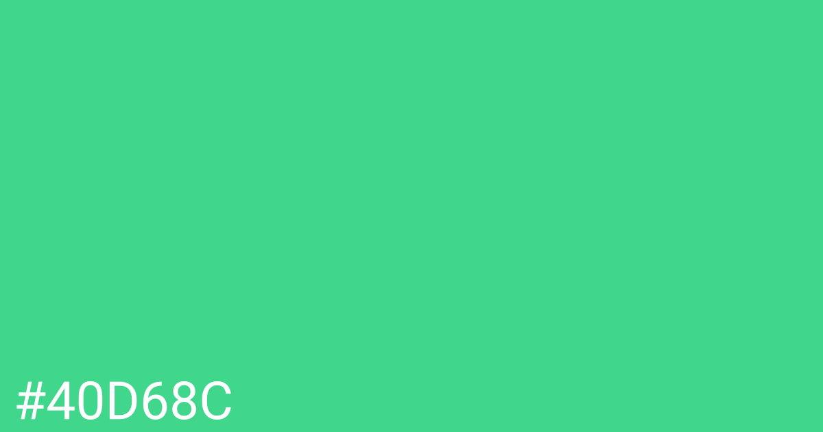 Hex color #40d68c graphic