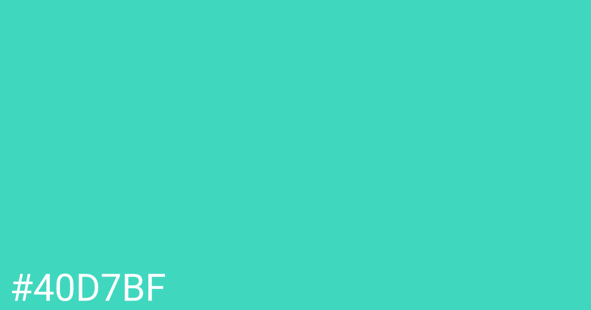 Hex color #40d7bf graphic