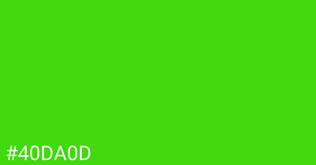 Hex color #40da0d graphic