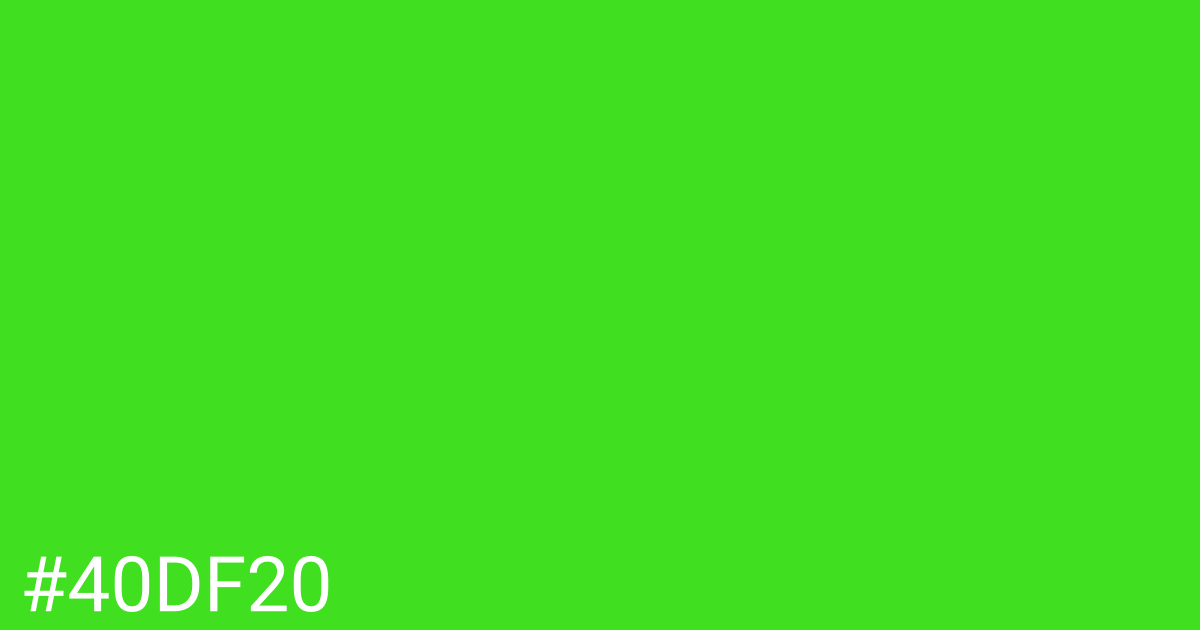 Hex color #40df20 graphic