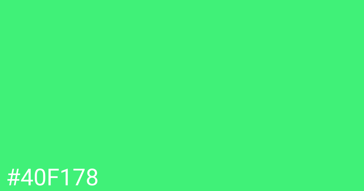 Hex color #40f178 graphic