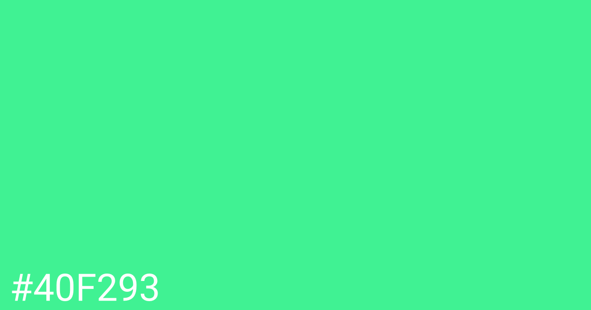 Hex color #40f293 graphic