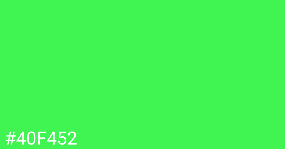 Hex color #40f452 graphic