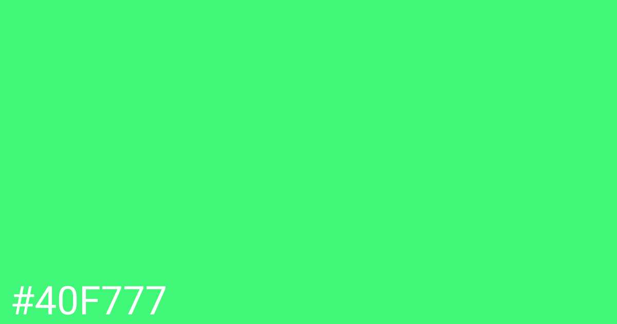 Hex color #40f777 graphic