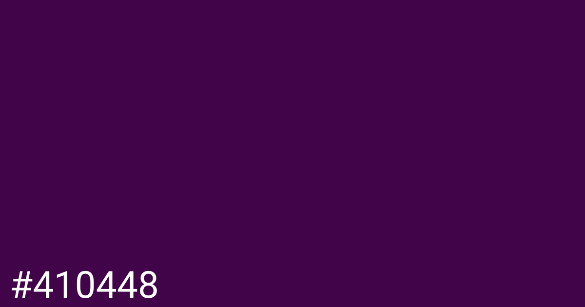 Hex color #410448 graphic