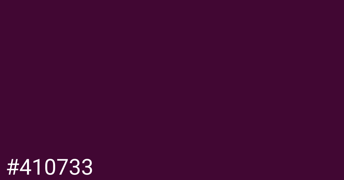 Hex color #410733 graphic