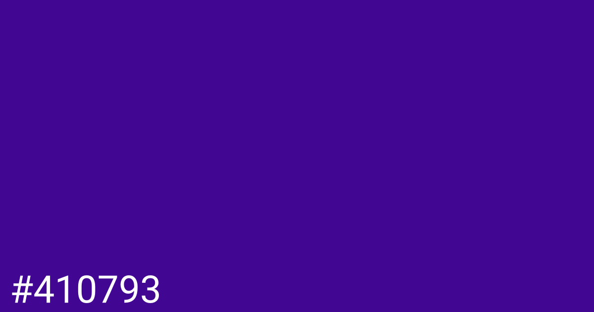 Hex color #410793 graphic