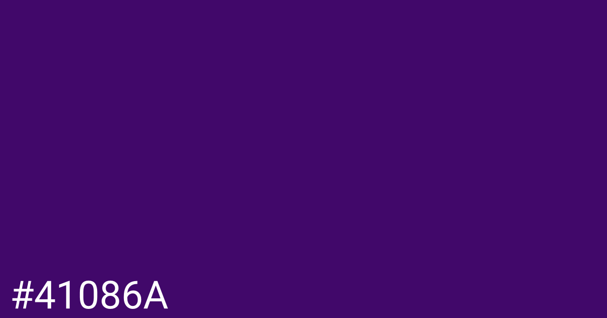 Hex color #41086a graphic