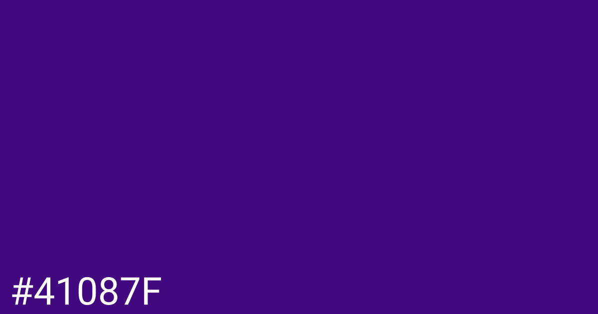 Hex color #41087f graphic