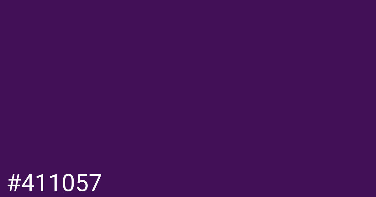 Hex color #411057 graphic