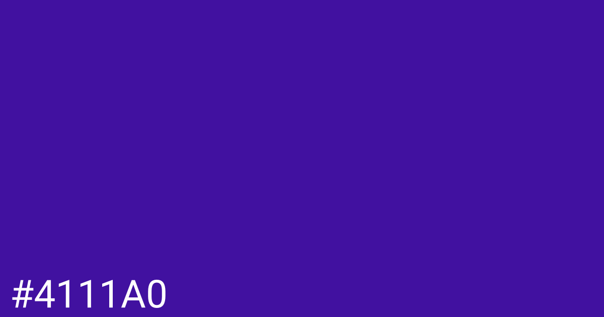 Hex color #4111a0 graphic