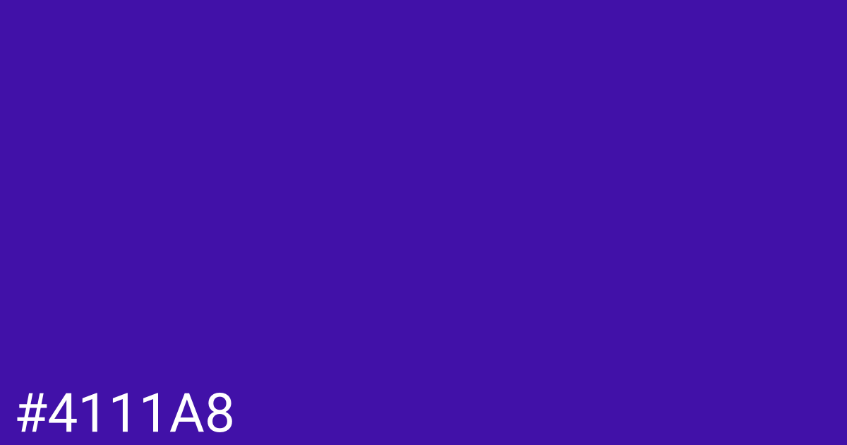 Hex color #4111a8 graphic