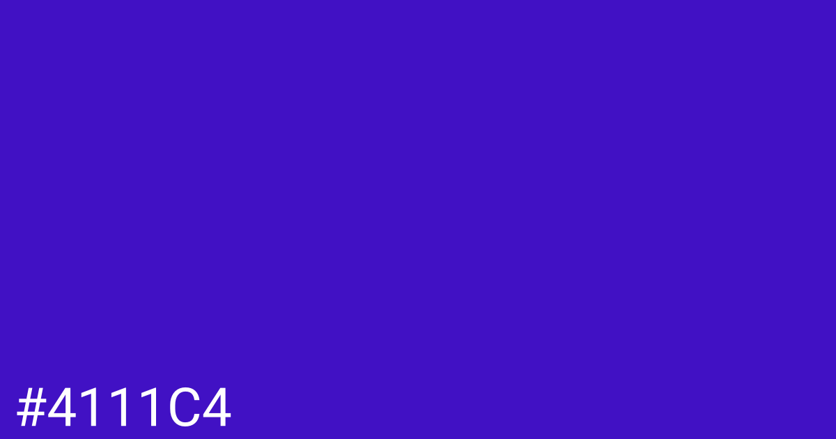 Hex color #4111c4 graphic