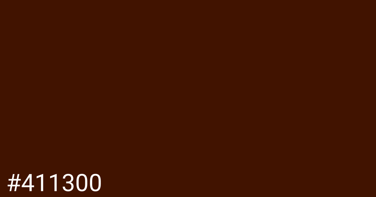 Hex color #411300 graphic