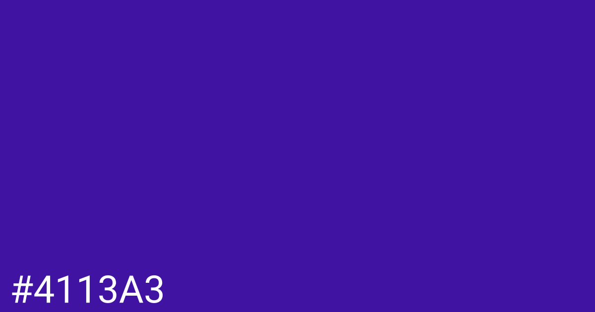 Hex color #4113a3 graphic