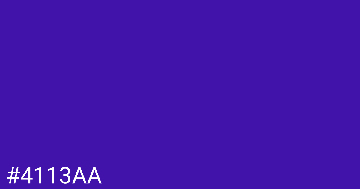 Hex color #4113aa graphic