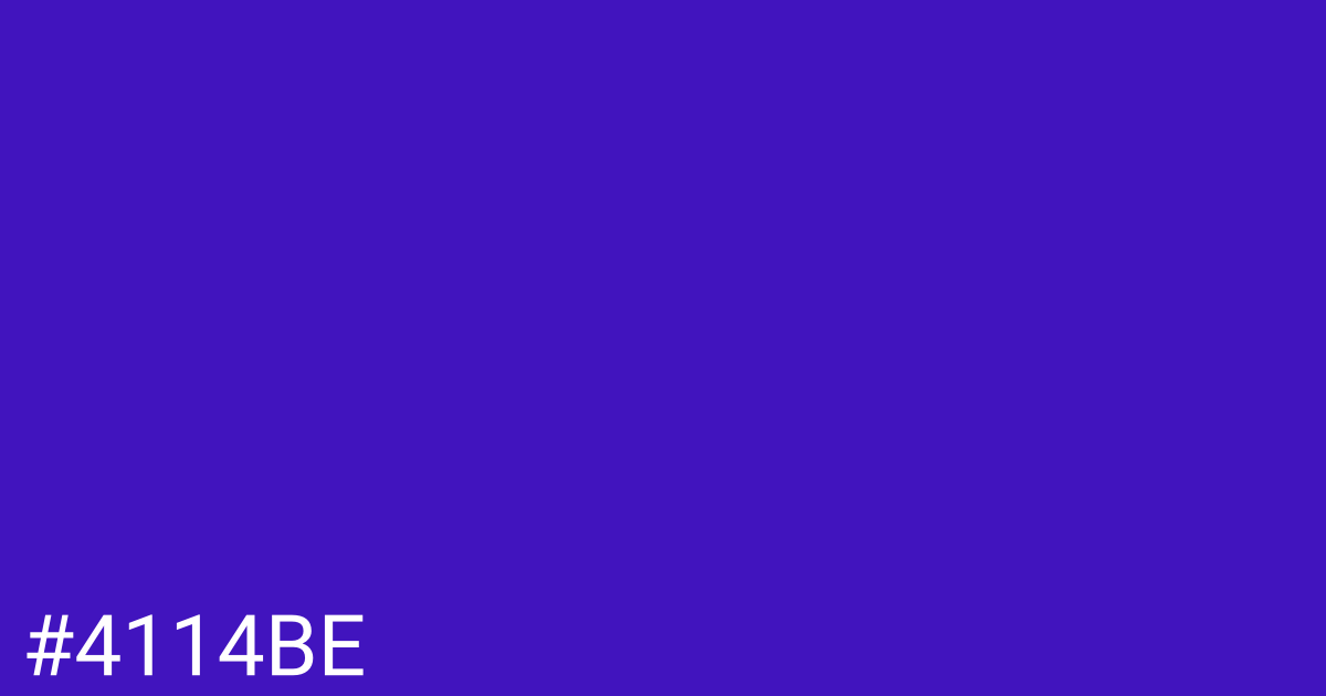 Hex color #4114be graphic