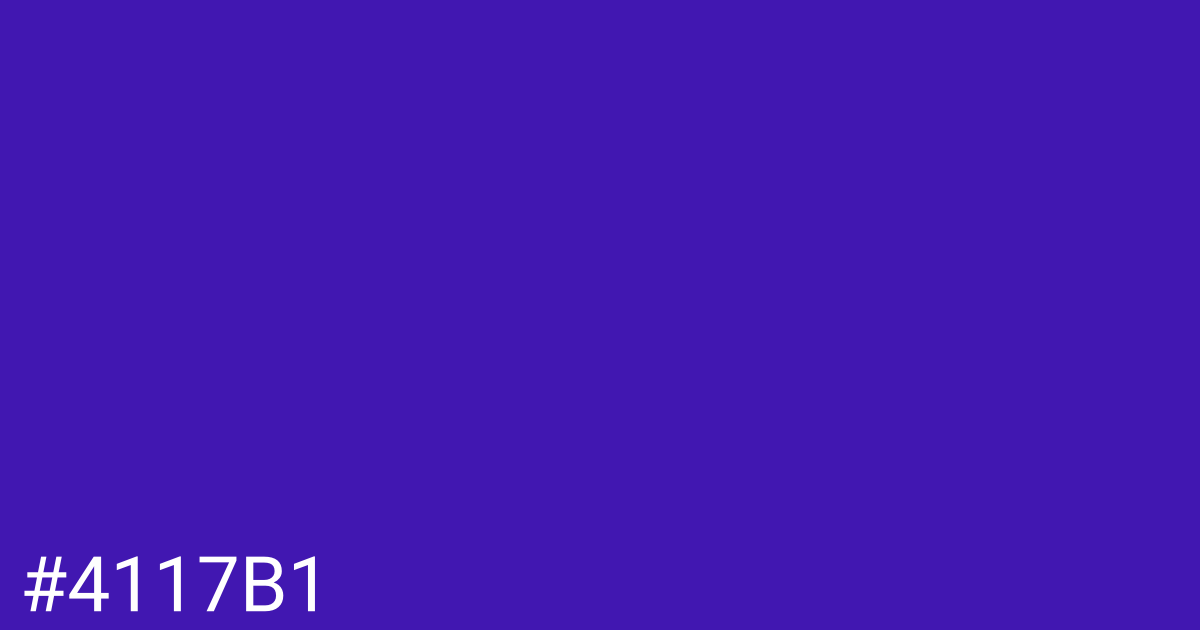 Hex color #4117b1 graphic