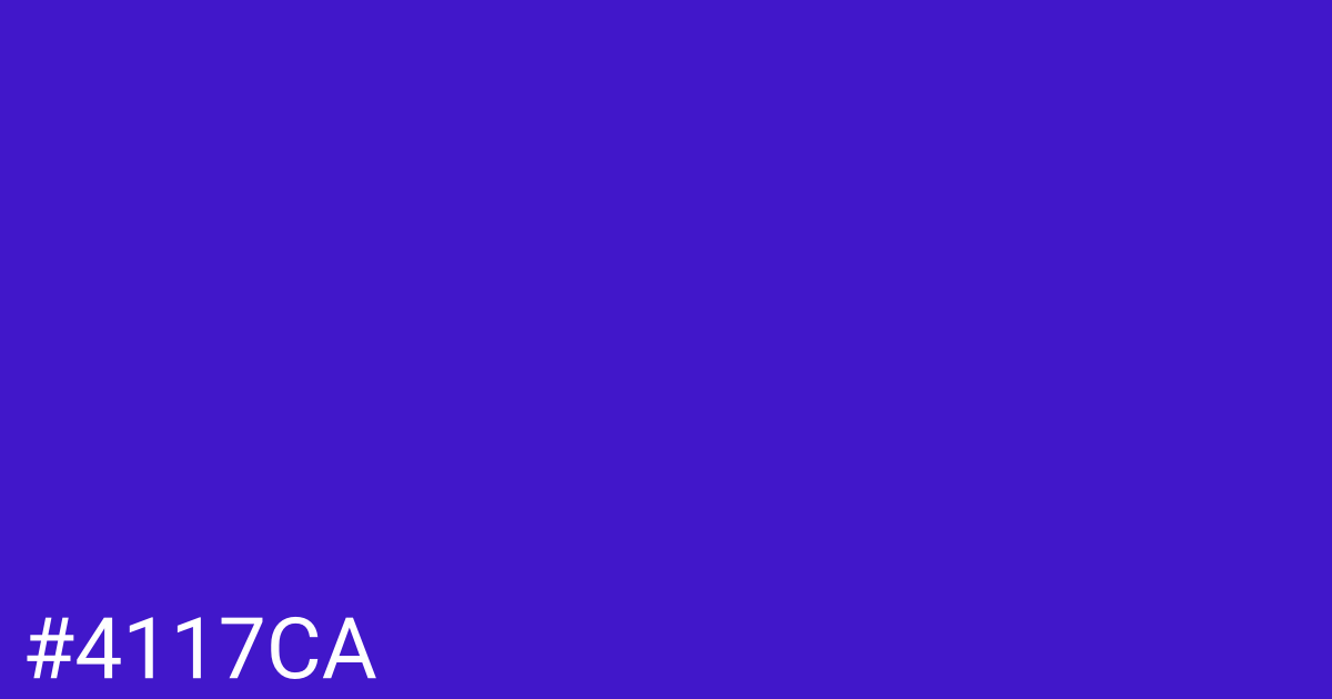 Hex color #4117ca graphic