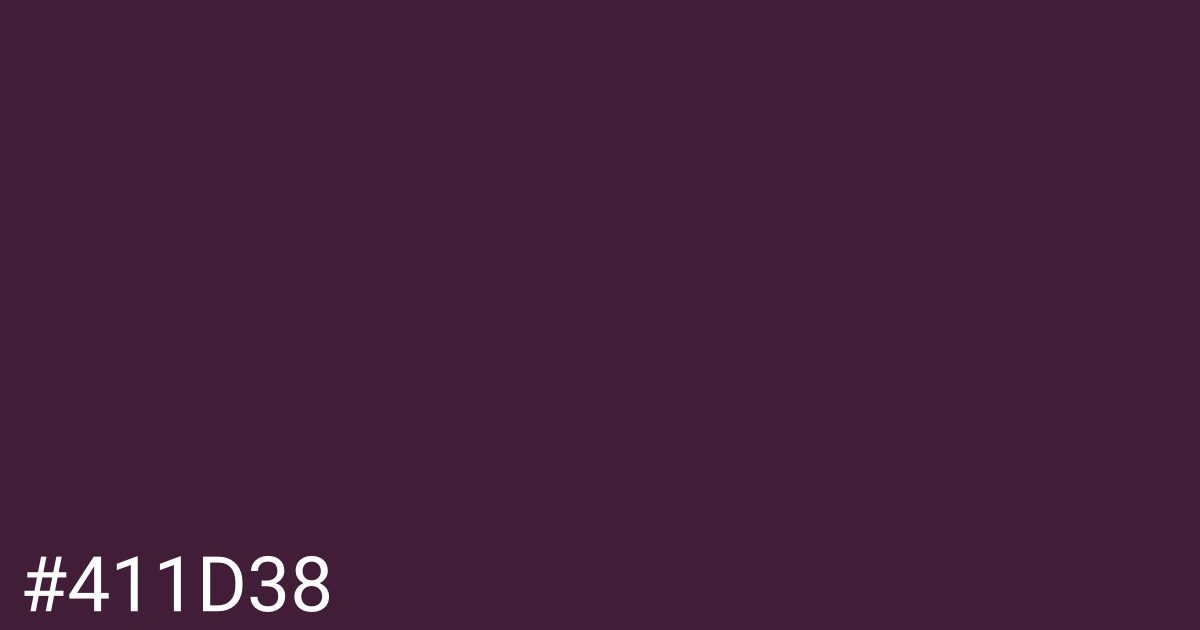 Hex color #411d38 graphic