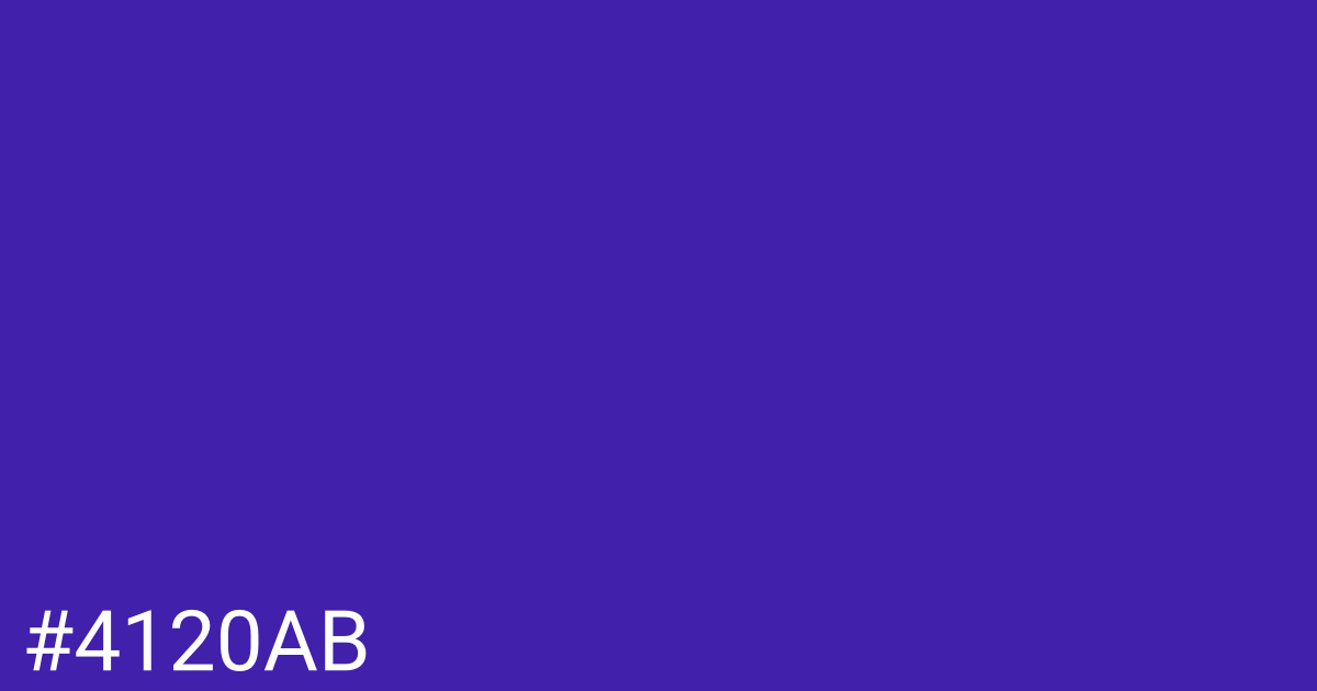 Hex color #4120ab graphic