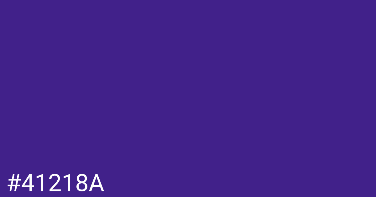 Hex color #41218a graphic