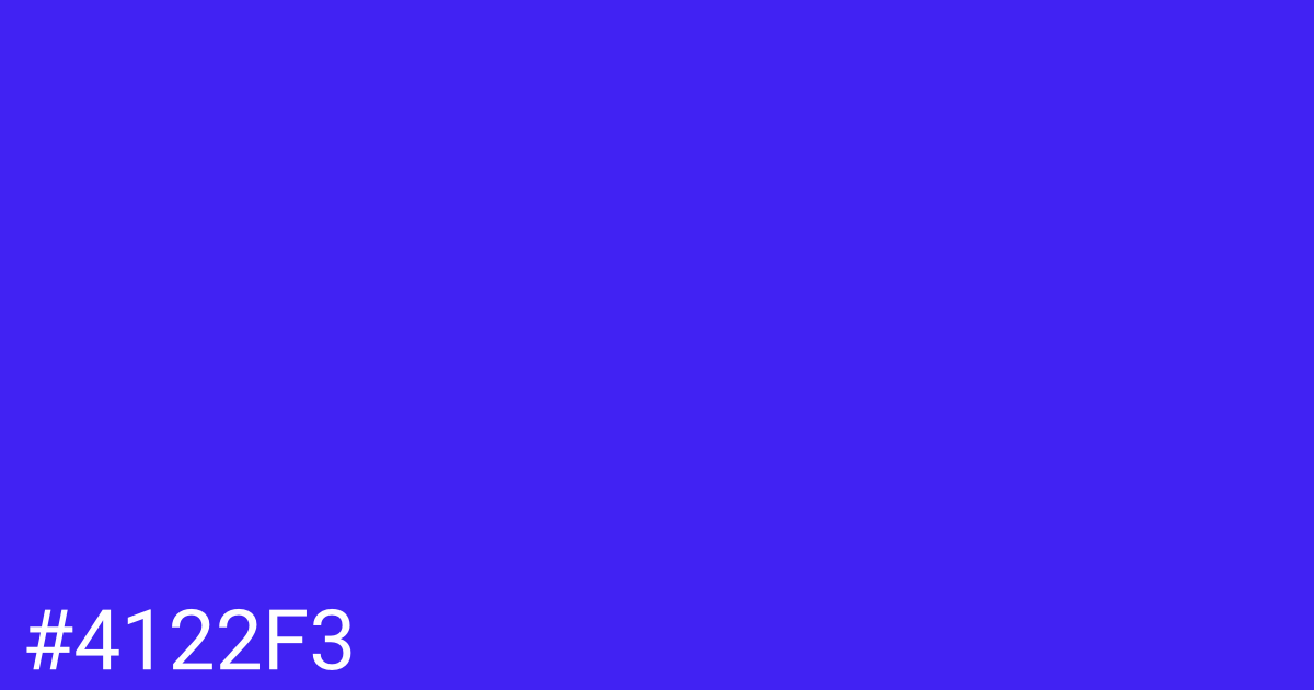 Hex color #4122f3 graphic