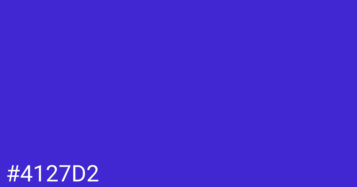 Hex color #4127d2 graphic