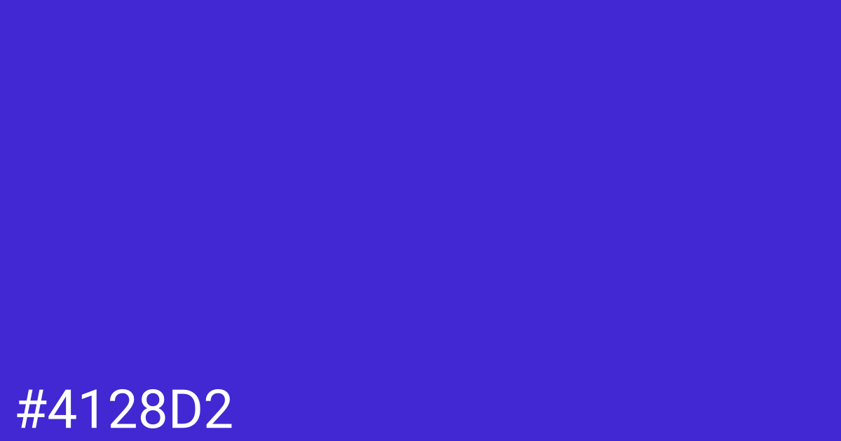 Hex color #4128d2 graphic