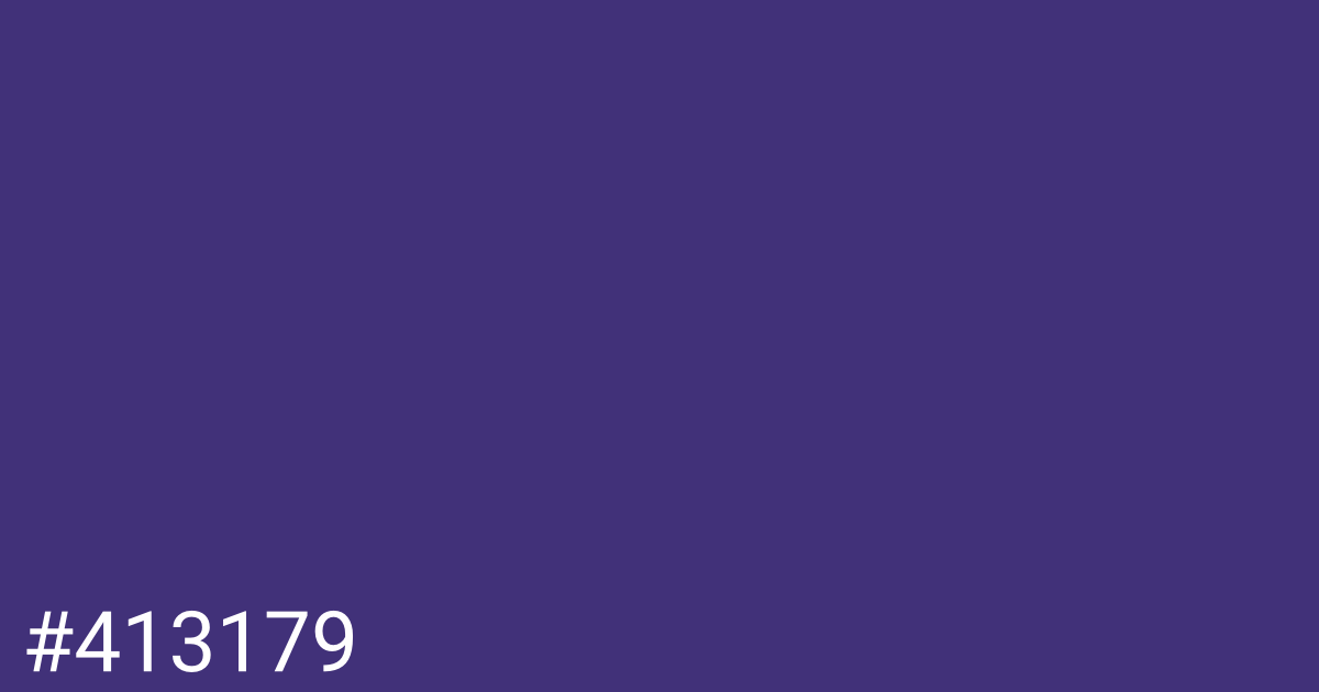 Hex color #413179 graphic