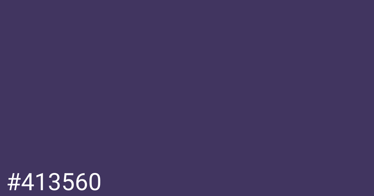 Hex color #413560 graphic