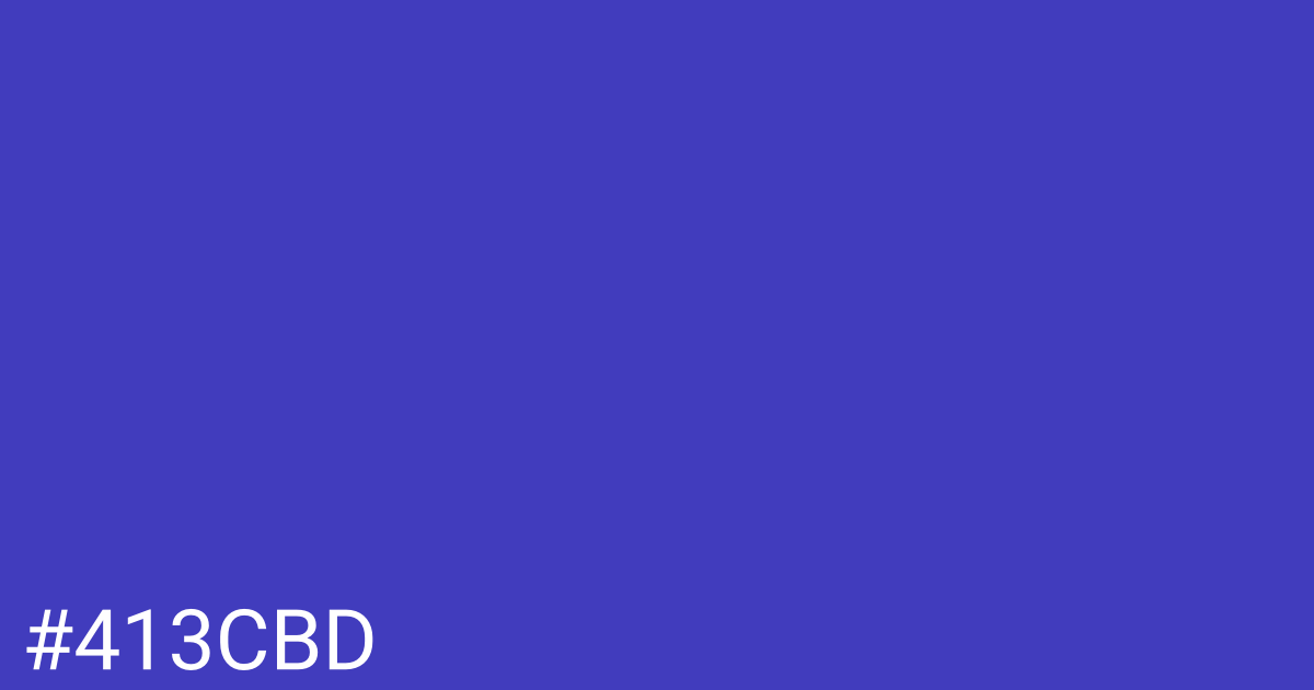 Hex color #413cbd graphic